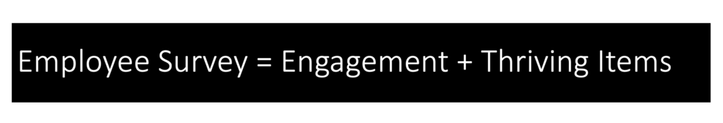 Employee Survey = Engagement + Thriving